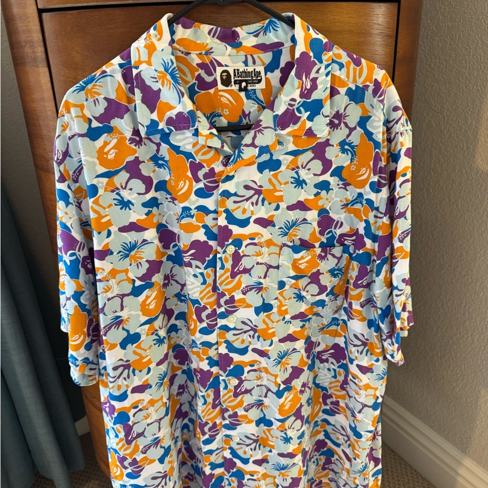Men's Vibrant Floral Button Down Shirt